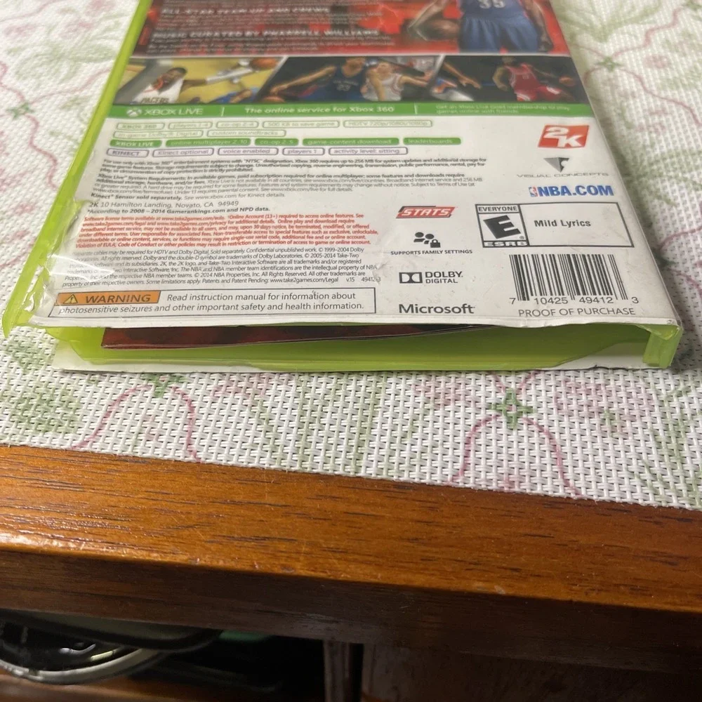 NBA 2K15 Xbox 360 Video Game Complete w/ Manual Untested